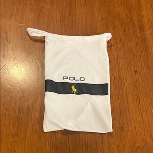 Polo Ralph Lauren Small Open Top Drawstring Bag white black